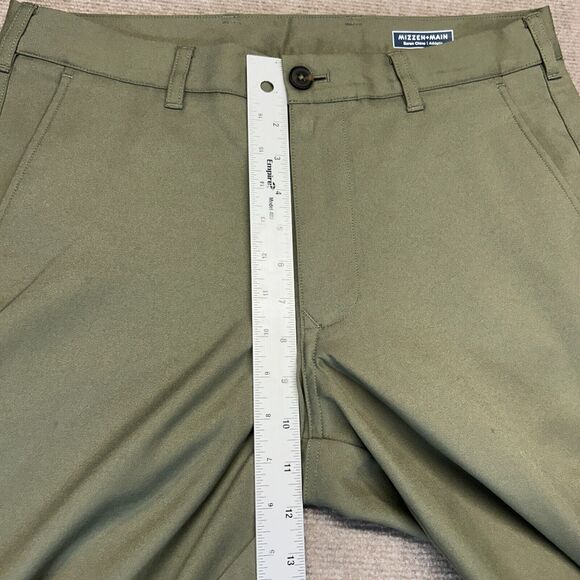 Mizzen + Main Baron Chino Pants Men's 30 Athletic Green Hemmed to 28" Inseam - Picture 12 of 13